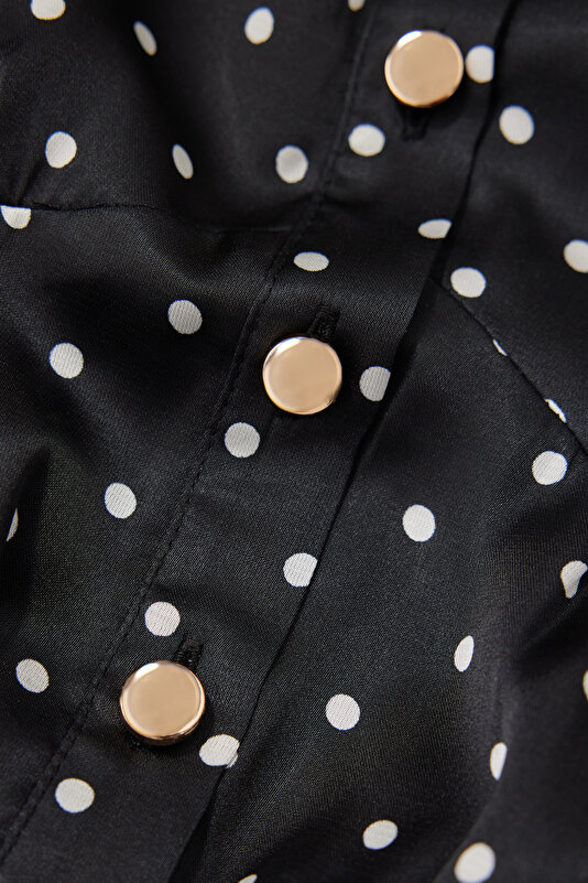 WHİTE POLKA-DOT MİNİ DRESS 4