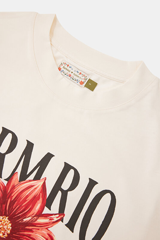 KREM BİSİKLET YAKA DESENLİ T-SHIRT 3
