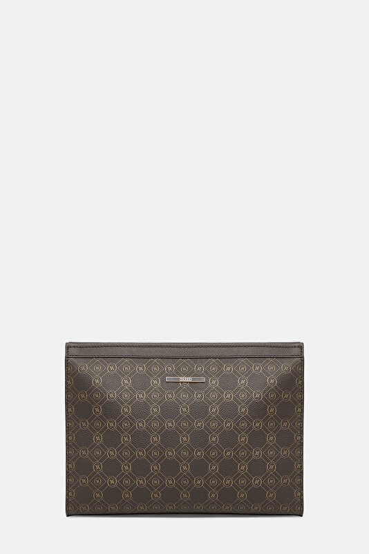BEIGE MONOGRAM LEATHER BAG