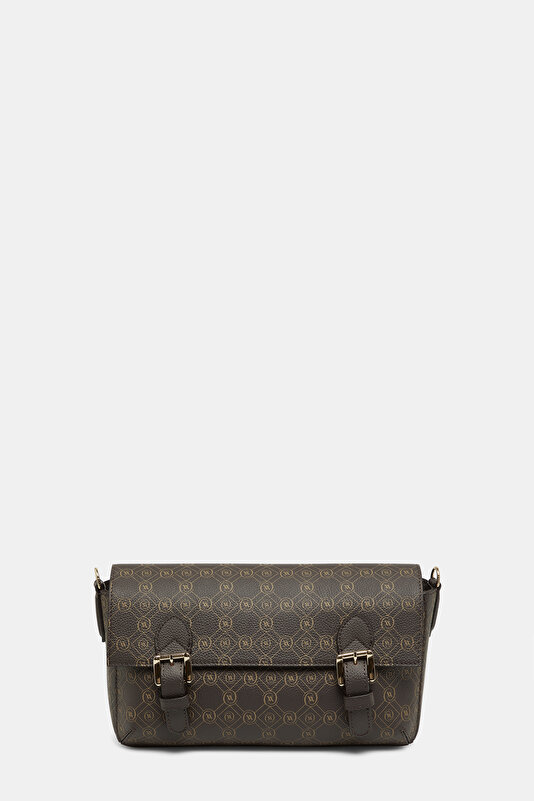 KAHVE MONOGRAM DERİ ÇANTA