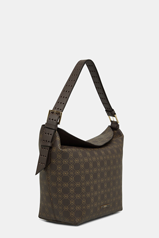 KAHVE MONOGRAM DERİ ÇANTA 2