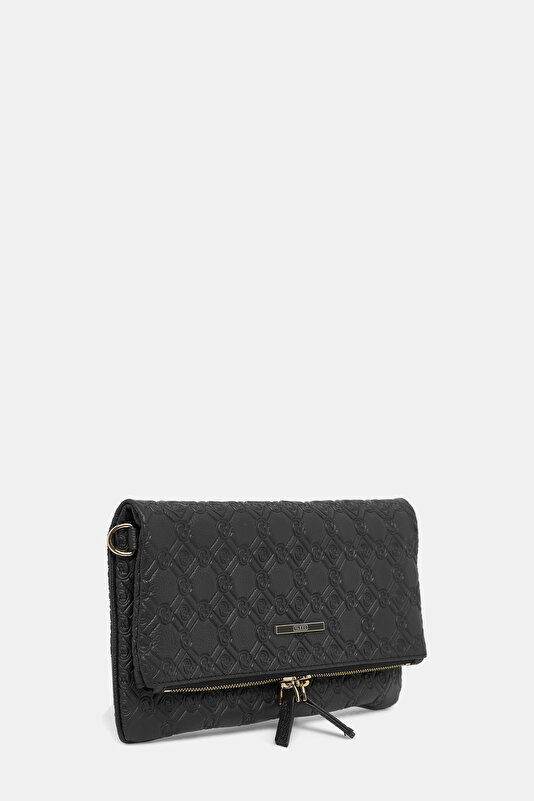 BLACK MONOGRAM LEATHER BAG 3