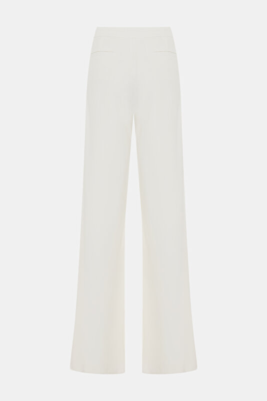 ECRU WIDE LEG TROUSERS 2