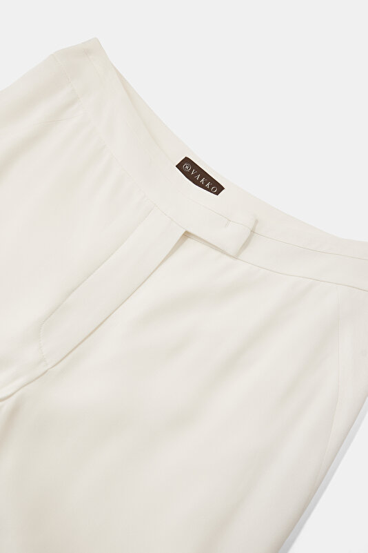 ECRU WIDE LEG TROUSERS 3