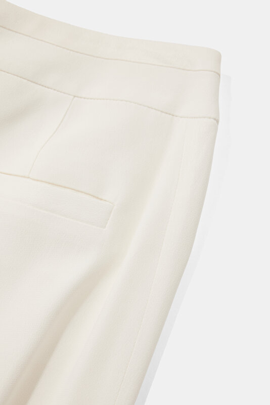ECRU WIDE LEG TROUSERS 4