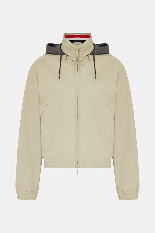 BEIGE ZIP FASTENING JACKET