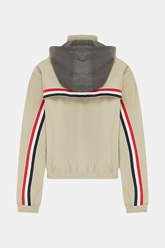 BEIGE ZIP FASTENING JACKET 2