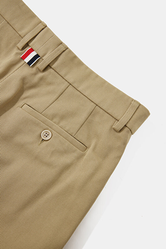 TAILORED KHAKI STRAIGHT CUT TROUSERS 4