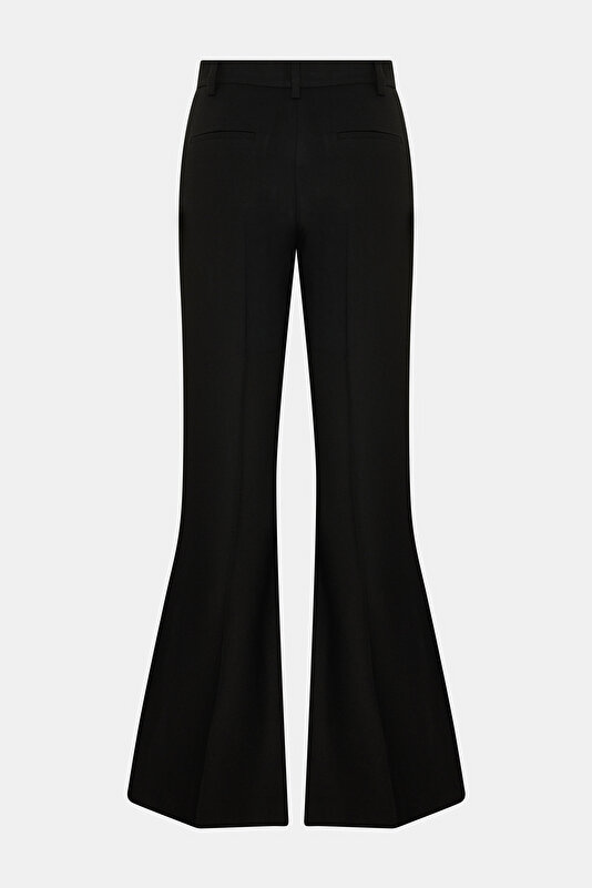 BLACK WIDE LEG TROUSERS 2