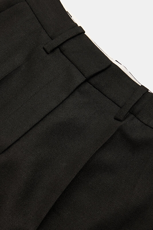 BLACK WIDE LEG TROUSERS 3