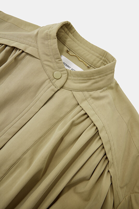 LIGHT KHAKI ZIP FASTENING JACKET 3