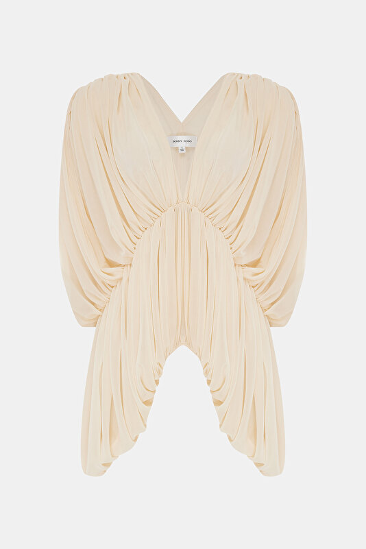 ECRU SHORT SLEEVE BLOUSE