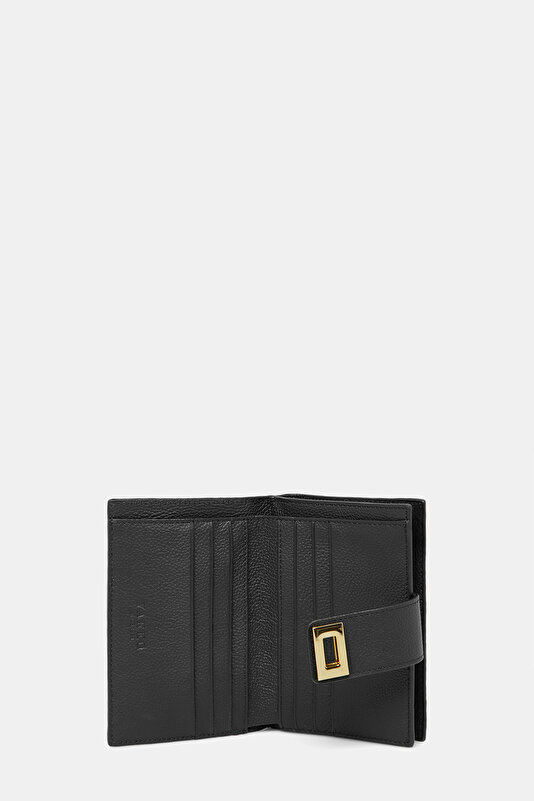 BLACK MONOGRAM LEATHER WALLET 4