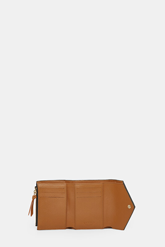 TAN MONOGRAM LEATHER WALLET 4