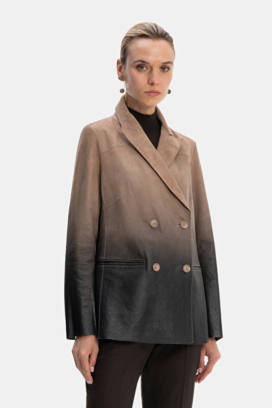 BLACK SWALLOW COLLAR JACKET