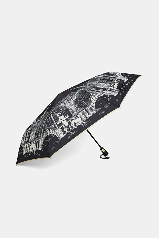 PRINTED ECRU UMBRELLA