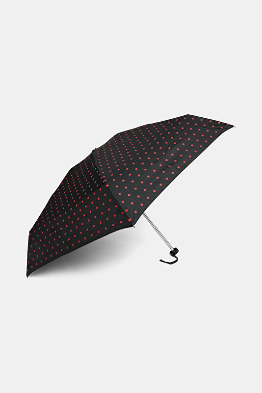 POLKA-DOT BLACK UMBRELLA