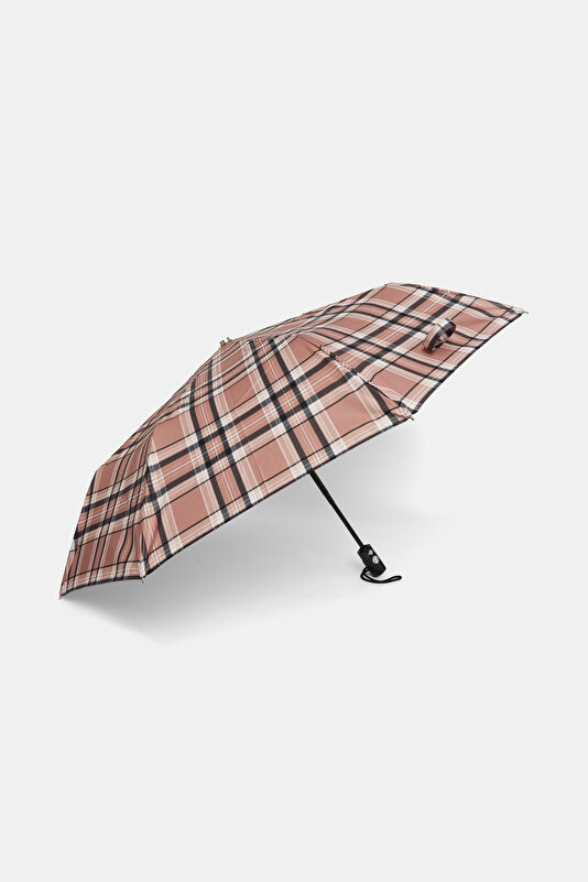 CHECK ECRU UMBRELLA
