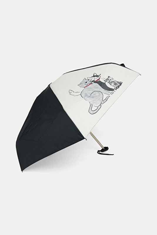 PRINTED ECRU UMBRELLA