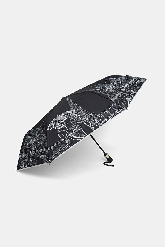PRINTED ECRU UMBRELLA
