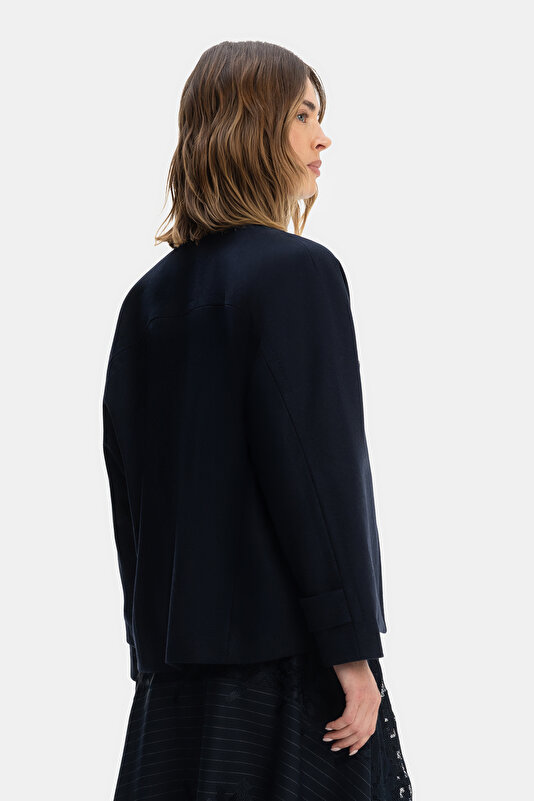 LACİVERT YÜN/KAŞMİR KABAN 2