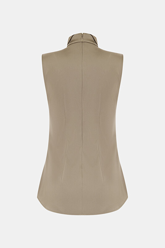 DARK MINK SLEEVELESS BLOUSE 2