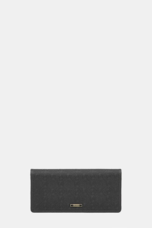 BLACK MONOGRAM WALLET