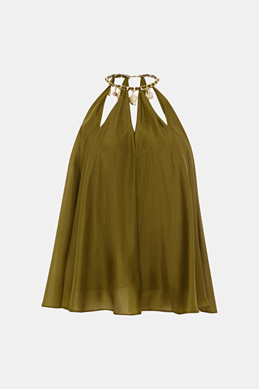 DARK GREEN BLOUSE
