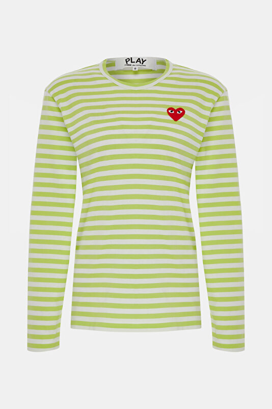 WHITE BICYCLE COLLAR STRIPED TSHIRT