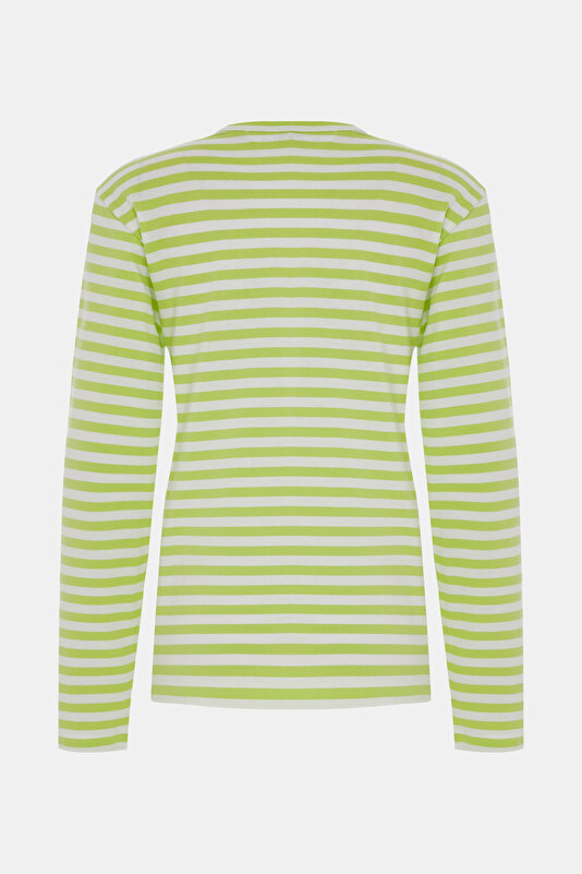 WHITE BICYCLE COLLAR STRIPED TSHIRT 2
