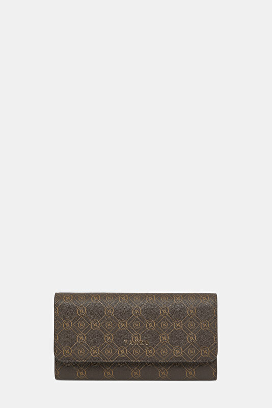 KAHVE MONOGRAM CÜZDAN