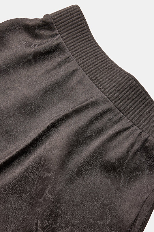 GREY JACQUARD VISCOSE/ACETATE SKIRT 3