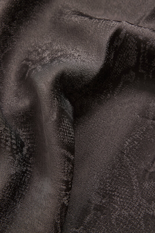 GREY JACQUARD VISCOSE/ACETATE SKIRT 4