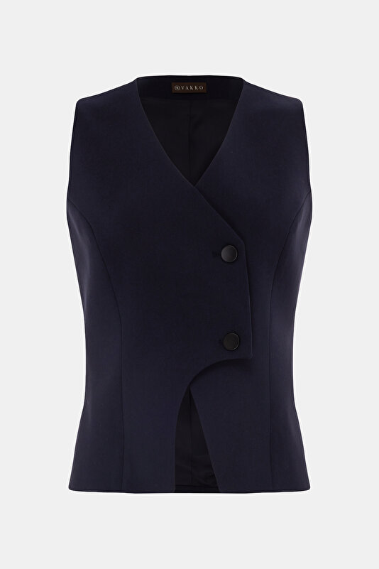 NAVY BLUE V NECK VEST