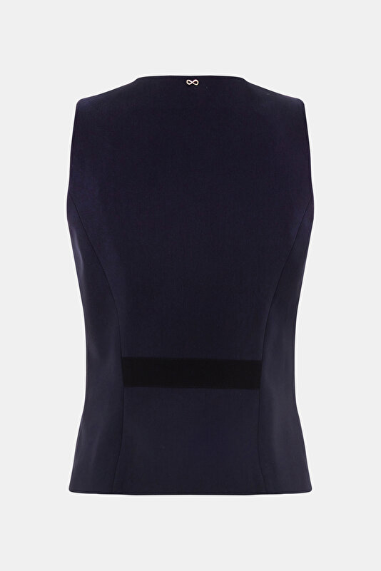 NAVY BLUE V NECK VEST 2
