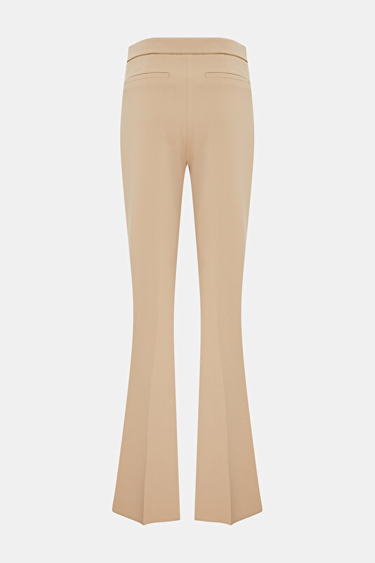 BEJ WİDE LEG PANTOLON 2