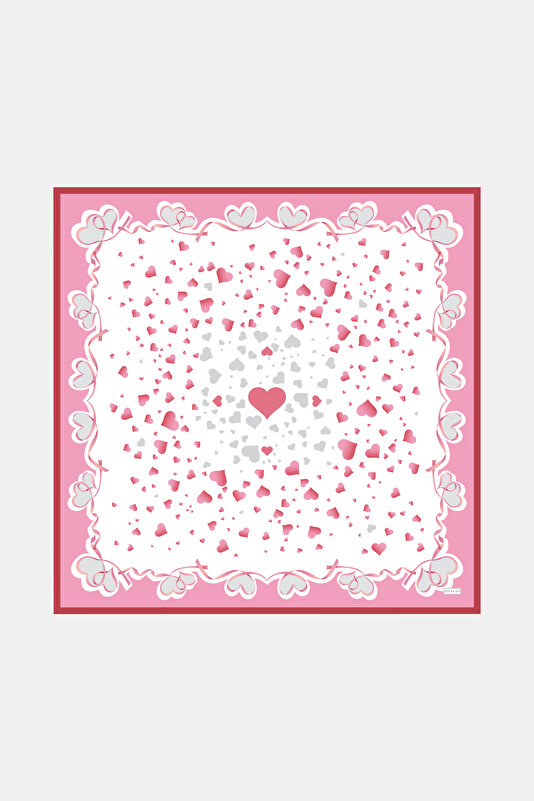 PINK OBJECT DESIGN TWILL SCARF