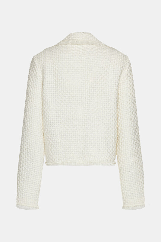 ECRU SURPLICE NECKLINE (CROSS-OVER NECKLINE) JACKET 2