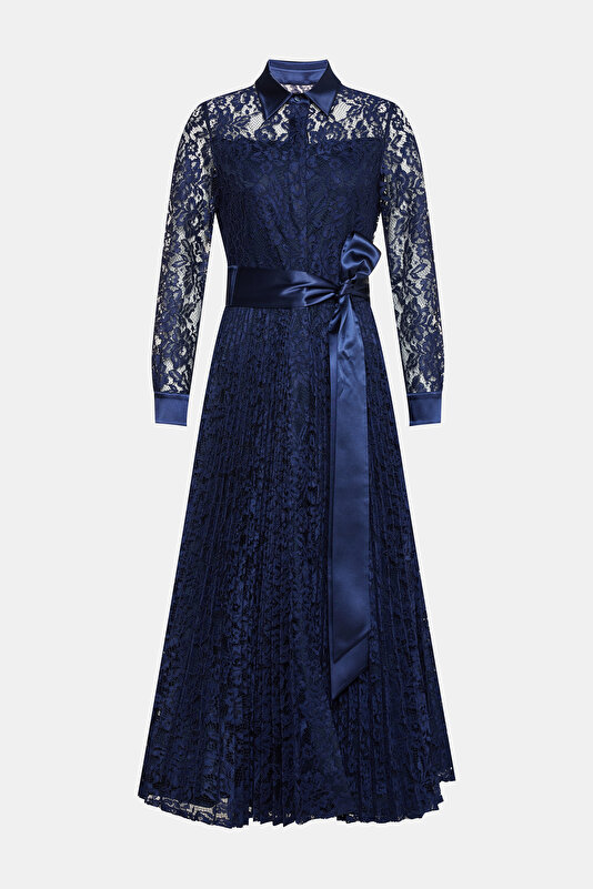 NAVY BLUE LONG SLEEVE DRESS