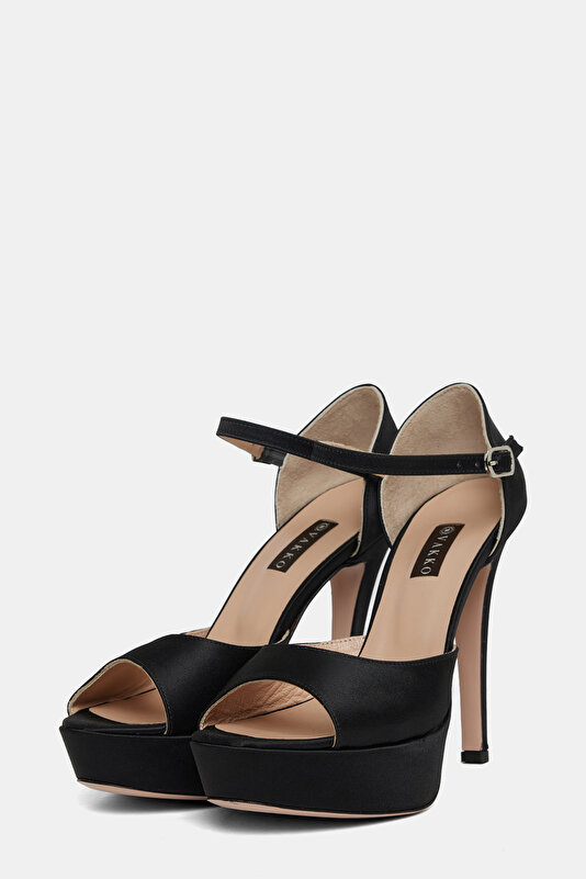 BLACK SATIN SHOE 2