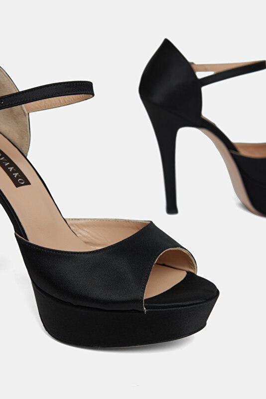 BLACK SATIN SHOE 4