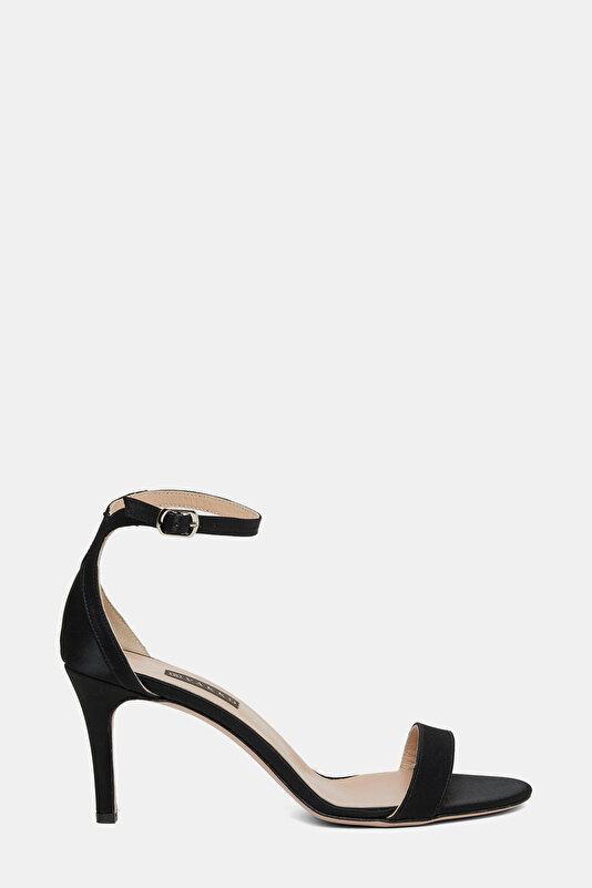 BLACK SATIN SHOE