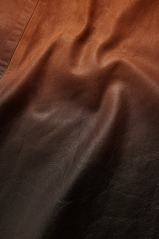 TABA DEGRADE DESENLİ SÜET MİDİ ETEK 4