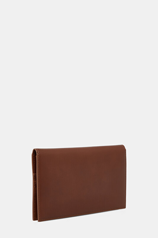 TAN MONOGRAM LEATHER WALLET 2