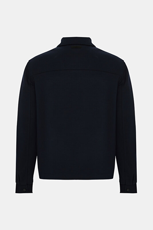 NAVY BLUE LYOCEL COAT 2