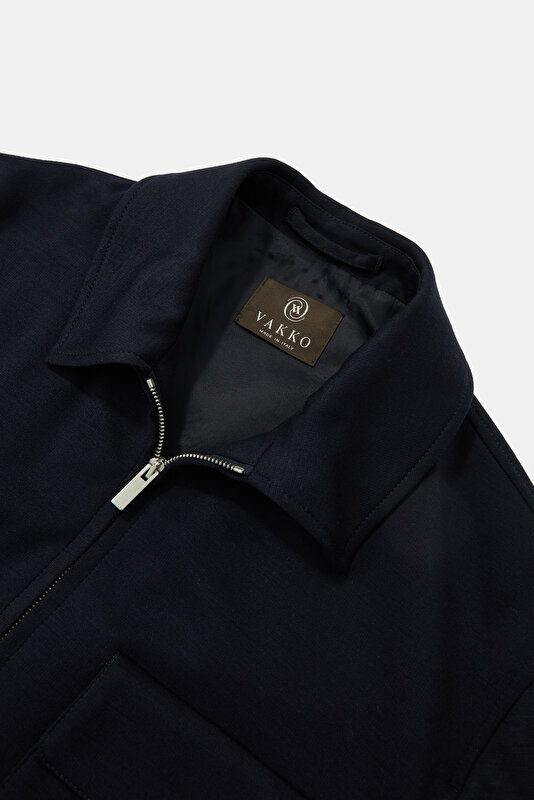NAVY BLUE LYOCEL COAT 3