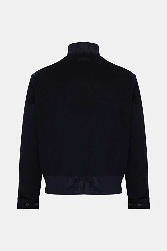 NAVY BLUE WOOL/CASHMERE COAT 2