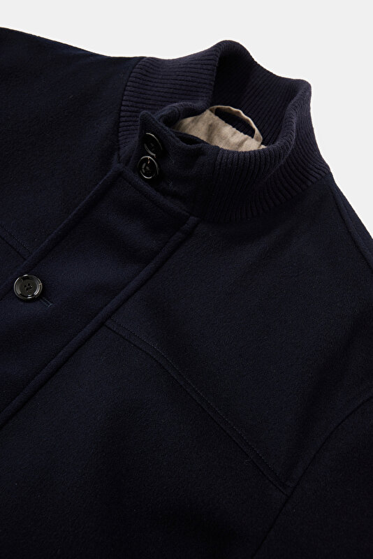 NAVY BLUE WOOL/CASHMERE COAT 3
