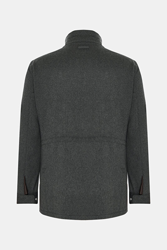 SMOKED WOOL/CASHMERE REEFER JACKET 2