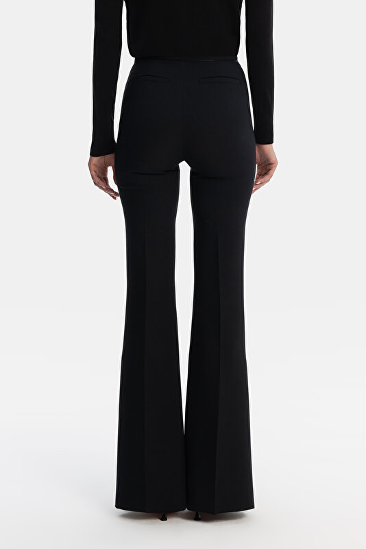 BLACK WIDE LEG TROUSERS 3